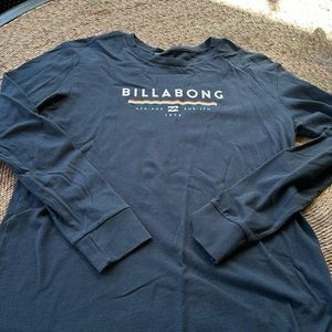 BILLABONG blue long sleeved logo tee